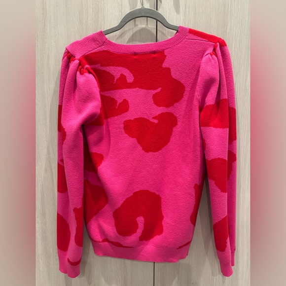 Pink and Red Women's Crew Neck Sweater - Picture 3 of 4